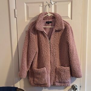 New Look Mauve Teddy Jacket